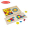 Melissa & Doug Pattern Blocks and Boards Classic Toy (Developmental Toy, Wooden Shape Blocks, Double-Sided Boards, 120 Shapes & 5 Boards)