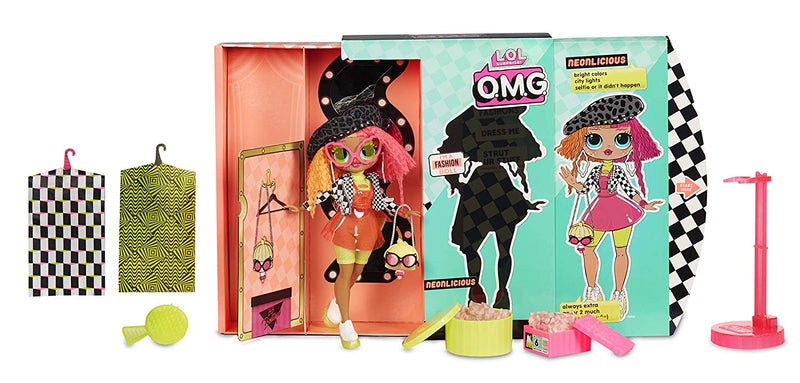 L.O.L. Surprise! O.M.G. Neonlicious Fashion Doll with 20 Surprises