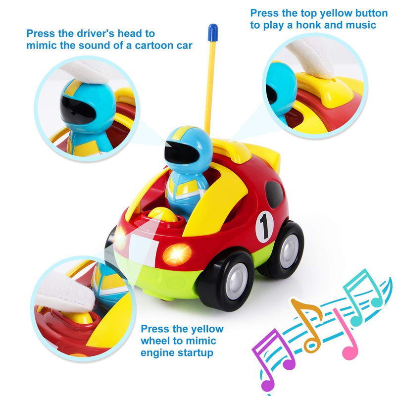 Liberty Imports My First Cartoon R/C Race Car Radio Remote Control Toy for Baby, Toddlers, Children