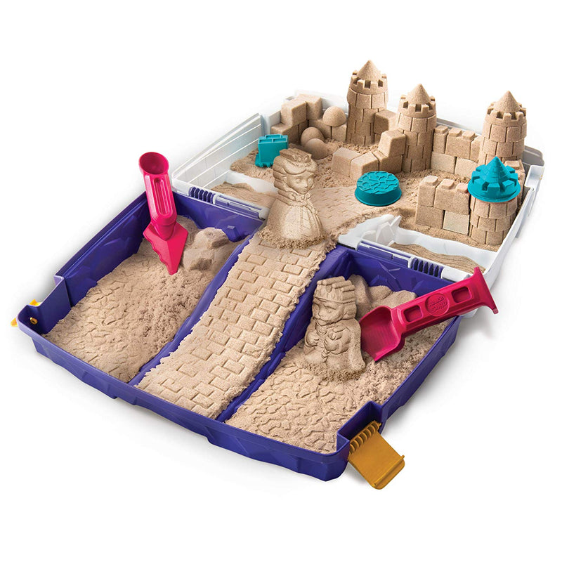 The One and Only Kinetic Sand, Folding Sand Box with 2lbs of Kinetic Sand